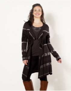 Ethnic mid-length jacket