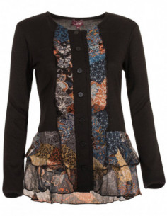 gilet bohème à volants imprimés 2