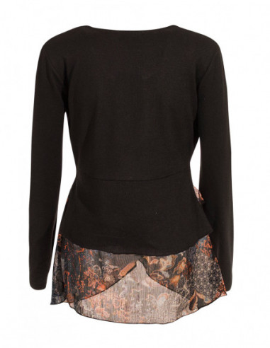 gilet manches longues bohème et dos uni