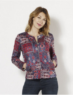Warm short bohemian jacket