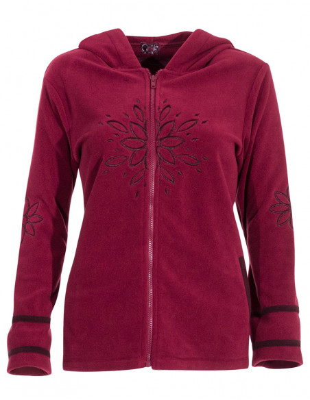Original fleece jacket with embroidered