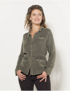 veste élégante tendance stone wash viscose