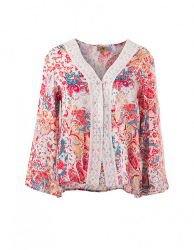 Bohemian chic jacket with lace wotk
