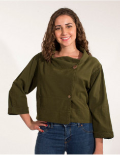 veste bleu pétrole large et courte portefeuille 2