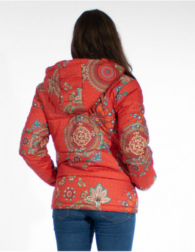 Colorful Ethnic Pattern Down Jacket