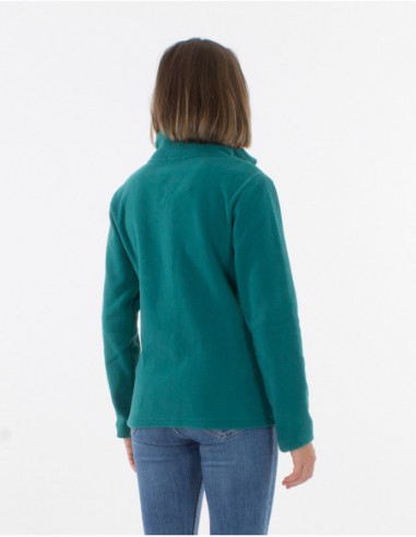 Women's fleece jacket with embroidery