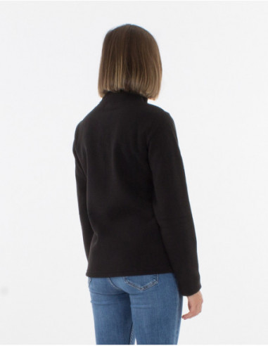 veste hiver noire matière polaire