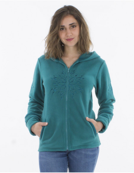 veste polaire émeraude chaude