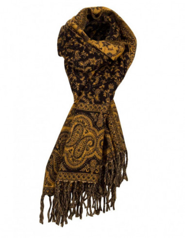 Foulard ethnique doux et chaud noir