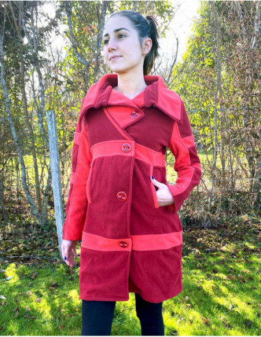 Full length cheap fleece coat