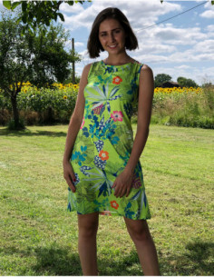 Robe courte basique sans manches et bretelles larges 2