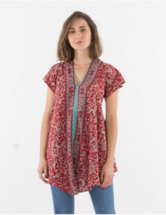 Short sleeve floral tunic