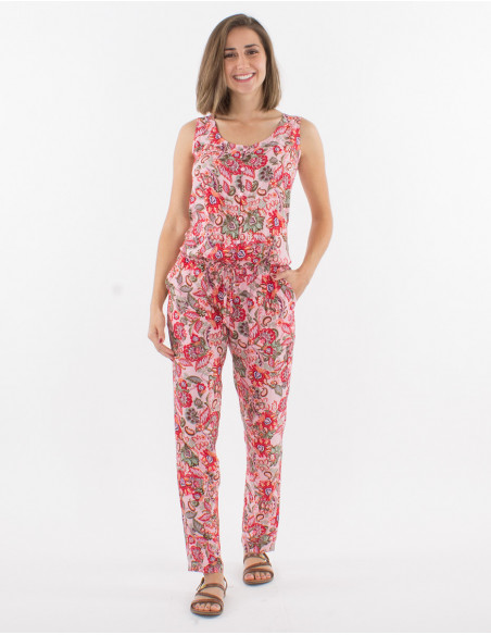 Bohemian pantsuit with belt