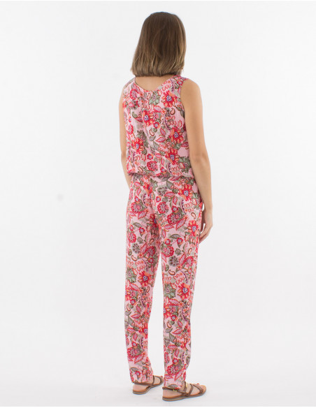 Bohemian pantsuit with belt