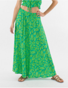 Bohemian long flared skirt...