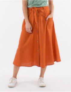 Long vintage buttoned skirt...