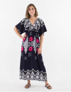 Long dress with ethnic...