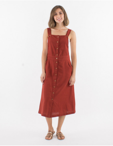 Baba cool mid-length dungarees dress