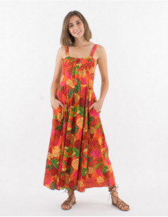 Long ethnic colored smocked...