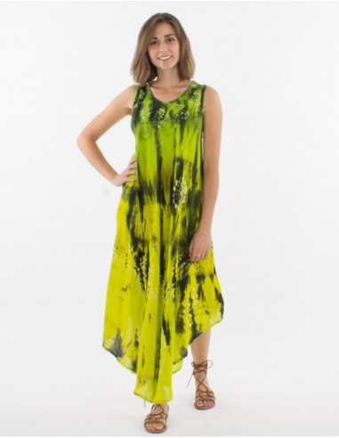 Tie and Dye trapeze beach dress