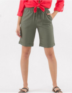 Basic plain shorts with...