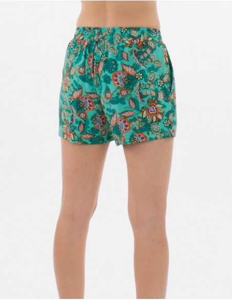 Floral summer short with ties