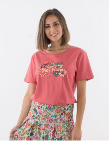Tee-shirt cotton bohemian pattern