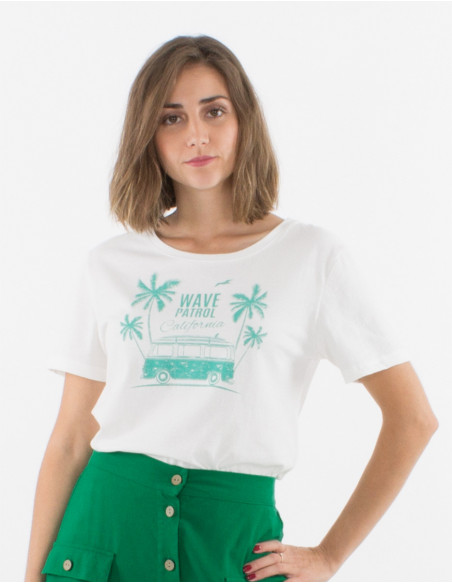 Palm boho cotton t-shirt