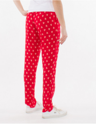 Feather print boho chic pants