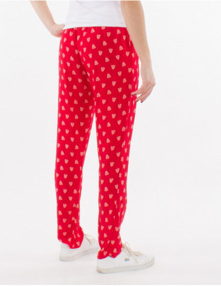 Feather print boho chic pants