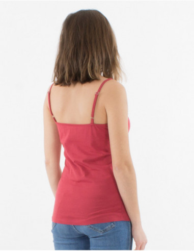 Small basic old pink tank top for women