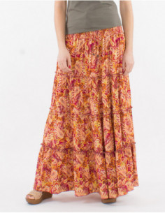 Long ruffled skirt boho...