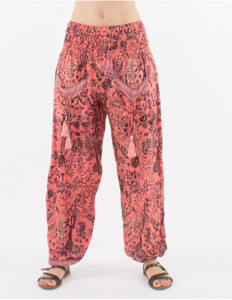Baba cool pants printed tropical gold