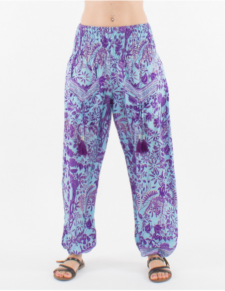 Baba cool pants printed tropical gold