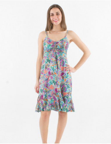 Original short ruffled skater dress