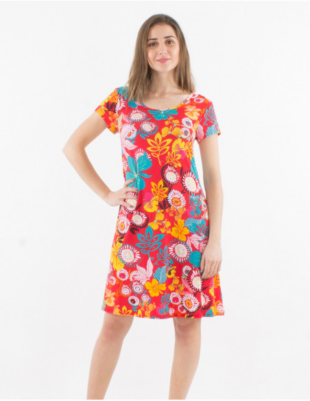 Original floral short dress