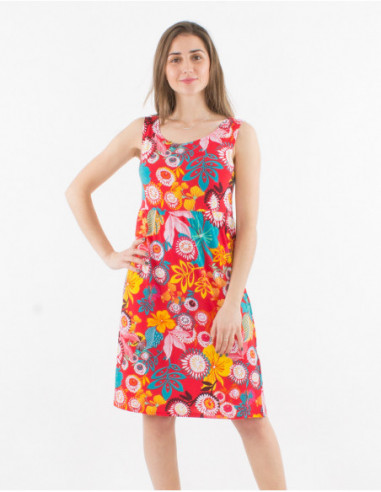 Original Caribbean print short dress