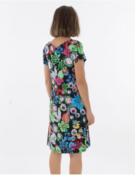 Original floral short dress