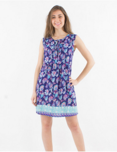 Short floral buttoned dress baba cool