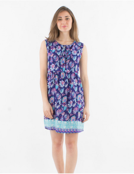 Short floral buttoned dress baba cool