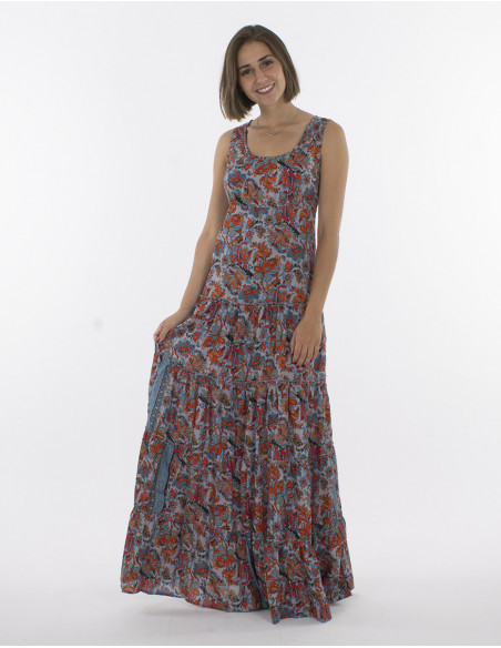 Floral boho chic long dress