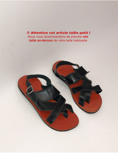 Sandals for men with leather straps