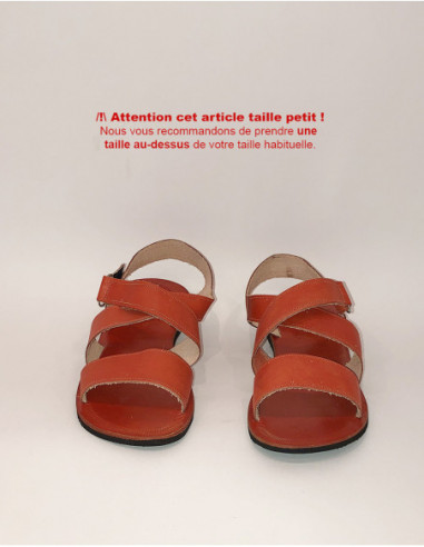 Sandales basique dessus cuir homme