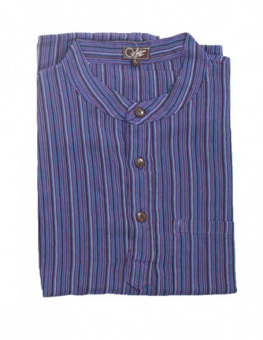 Cotton gent stripped blouse with long sl