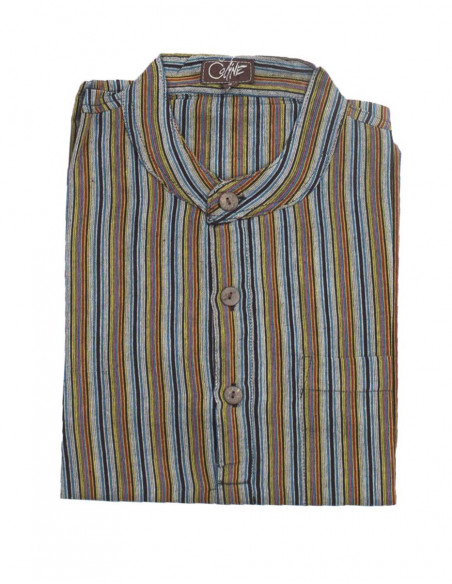 Cotton gent stripped blouse with long sl