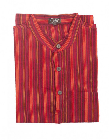 Cotton gent stripped blouse with long sl