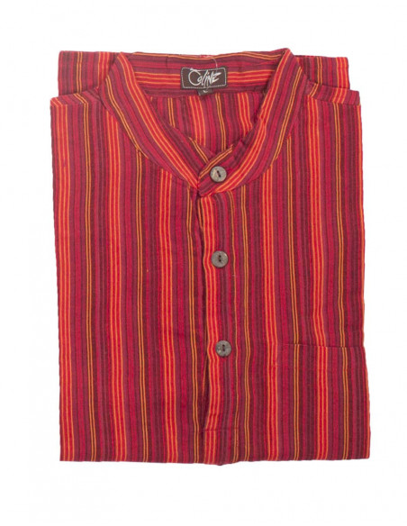 Cotton gent stripped blouse with long sl