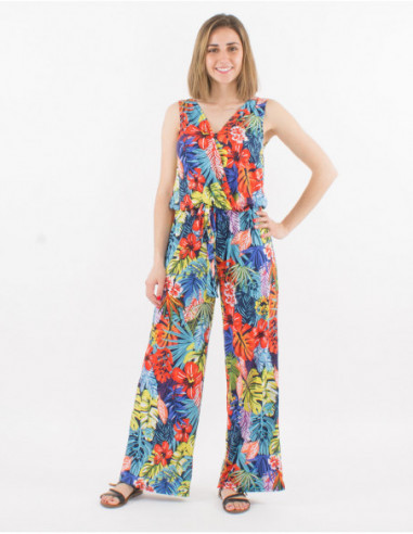 Combi pantalon tropical pour femme ethnique