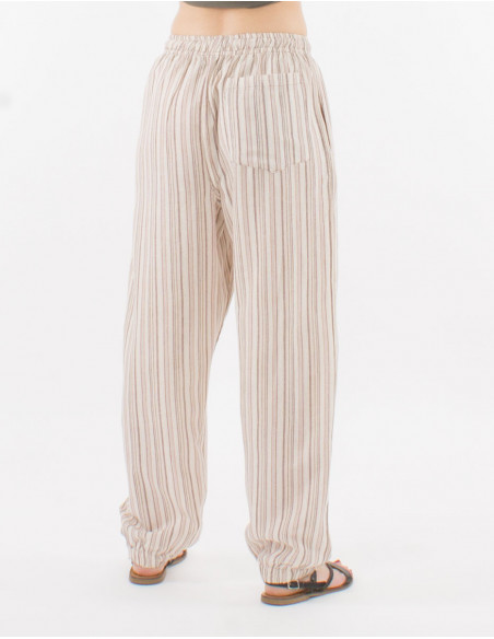 Striped cotton pants