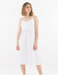 Robe courte basique unie en coton 2